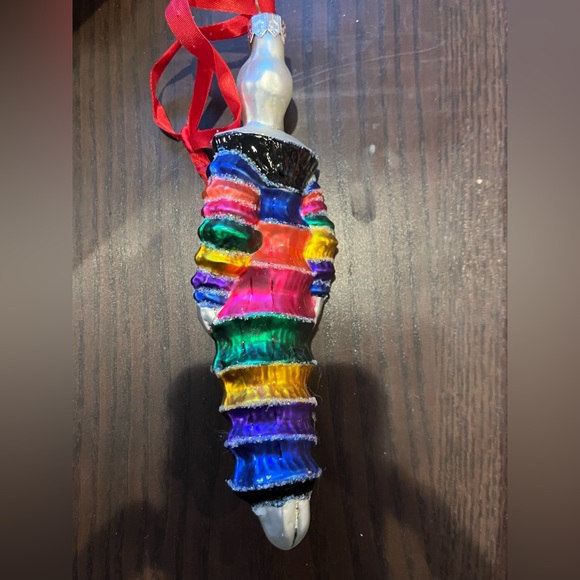 Colorful Handblown Glass Ornament - Picture 3 of 3